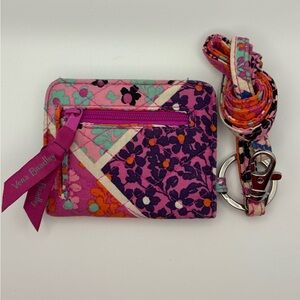 Vera Bradley Wristlet And Wallet Quilted Floral Pink Vera Bradley Wristlet